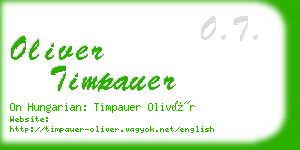 oliver timpauer business card